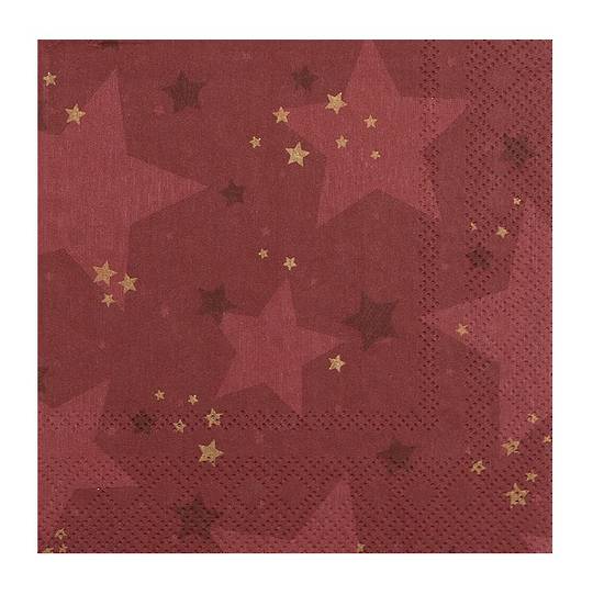Cocktail Paper Napkins, Starshine Red 25cm *ETA Nov